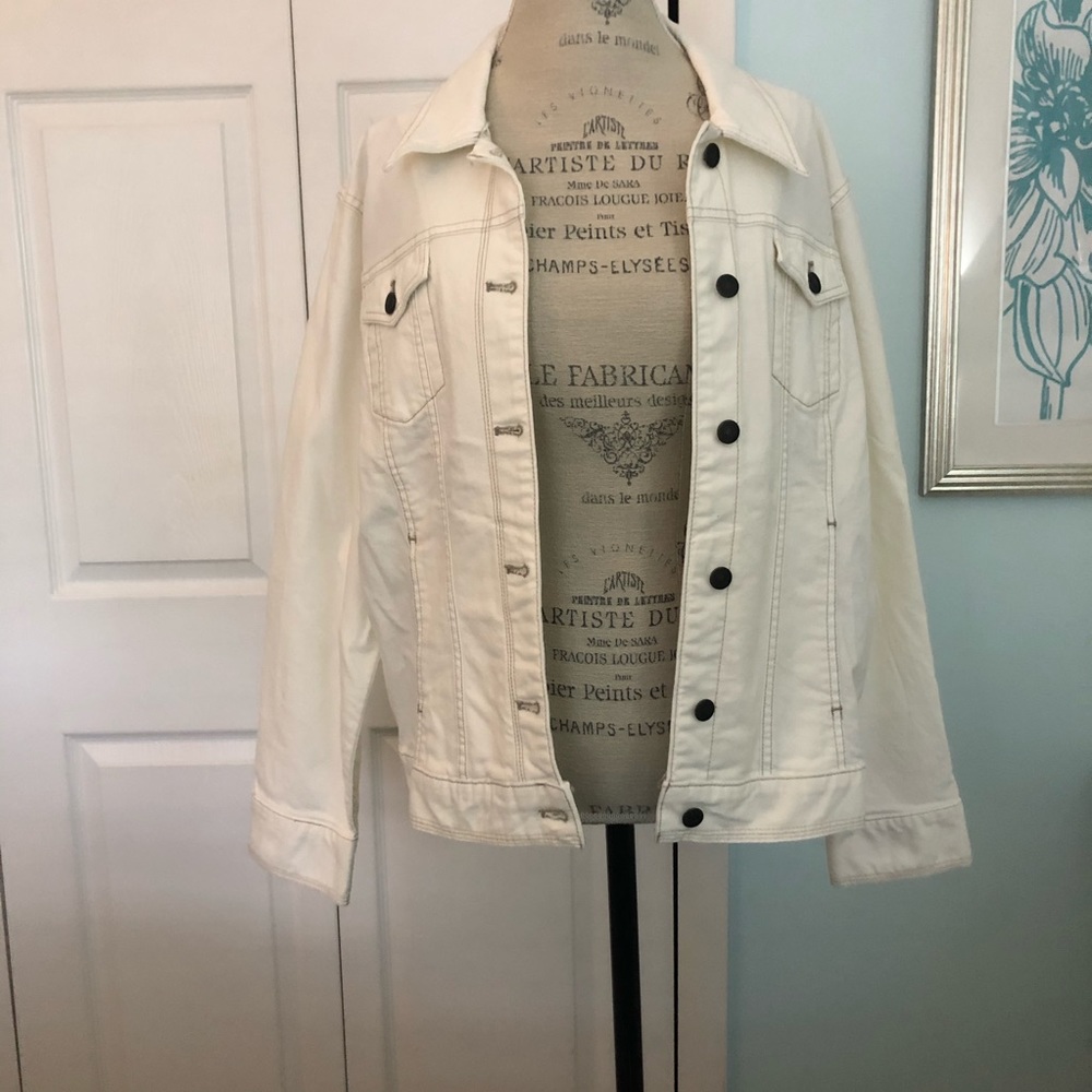 Eddie Bauer White Denim Jacket
